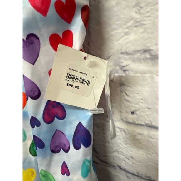 Unique Vintage Peacock Room Rainbow Heart Dress w/Halter Collar SZ 2 (XS) NWT - Picture 3 of 5